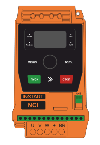 00112000 Преобразователь частоты INSTART NCI-G2.2-2B, 220В, 2,2кВт, 9,6А